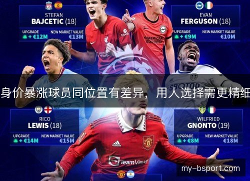 身价暴涨球员同位置有差异，用人选择需更精细